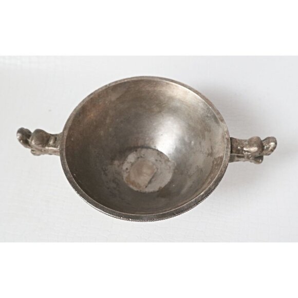 Vintage Chinese Nickel Silver Dragon Chopstick Rest & Spoon Rest Goblet Serving - Picture 4 of 10